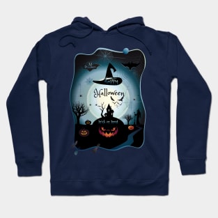 Halloween Night Party Decoration. Treat or Trick Characters Paper Art, Cut paper Handmade style. T-Shirt Hoodie